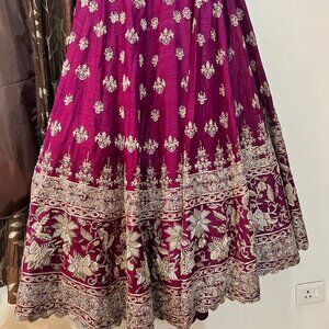 Issa Studio Wine Embroidered Lehenga 🌿